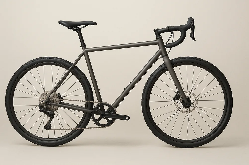 Gravelbike aus Stahl mit neun Gängen
