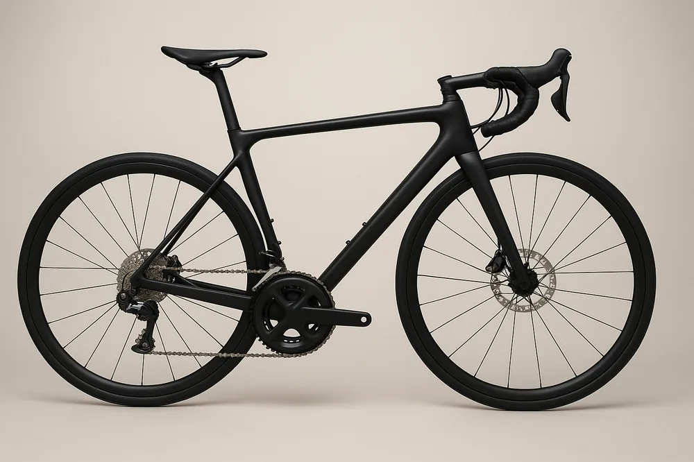 Rennrad aus Carbon mit zehn Gängen